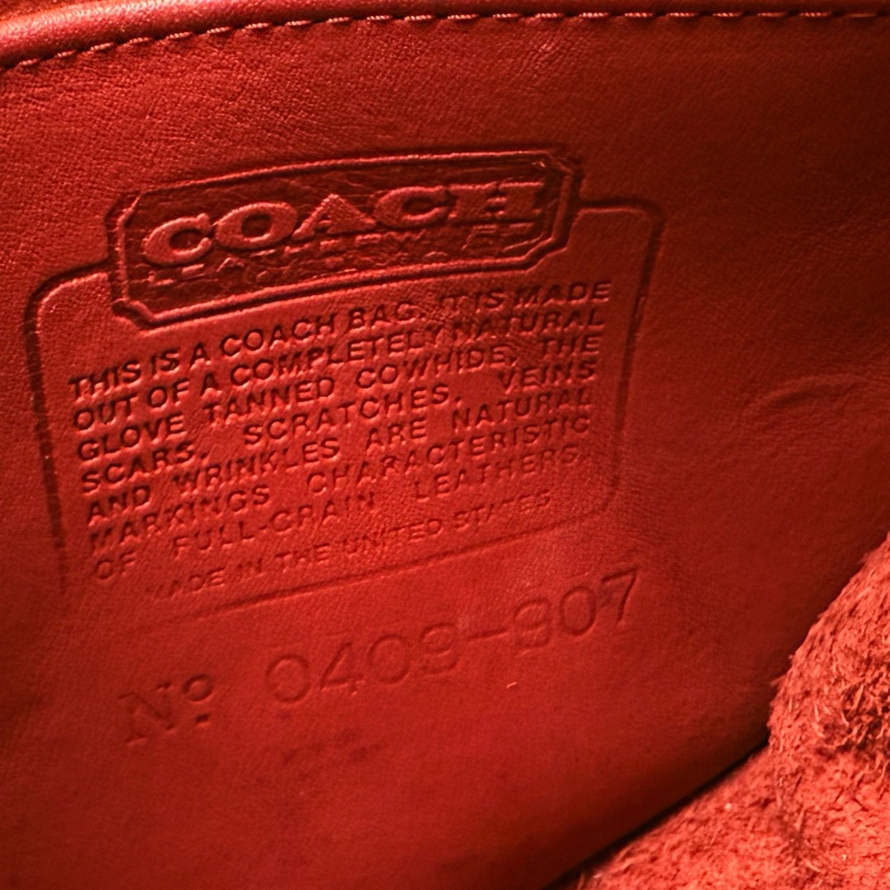 Coach Vintage Red Leather Crossbody Bag - Picture 9 of 16